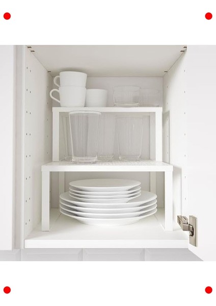 Beyaz Çok Amaçlı Raf Ikili Paket (32X13X16 Cm) modelleri