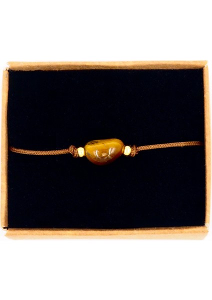 Minimal Kaplan Gözü Doğal Taş Bileklik modelleri