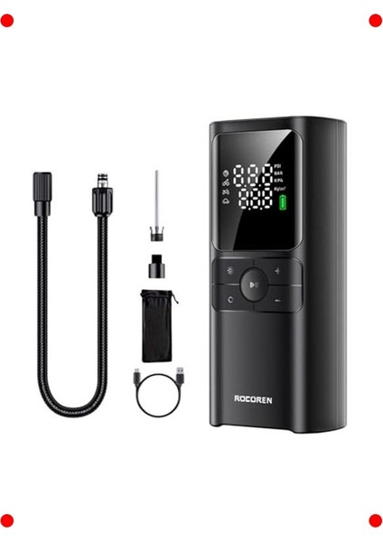 Taşınabilir Şarjlı Hava Pompası, 150 Psı, Çok Fonksiyonlu