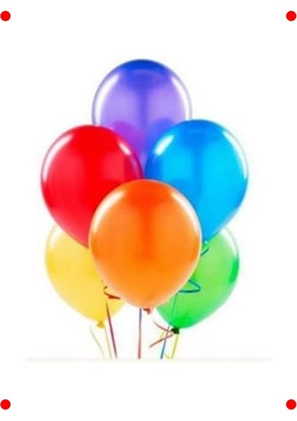 Metalik Karışık Renkli Parti Balonları (12 Inç, 10'lu)