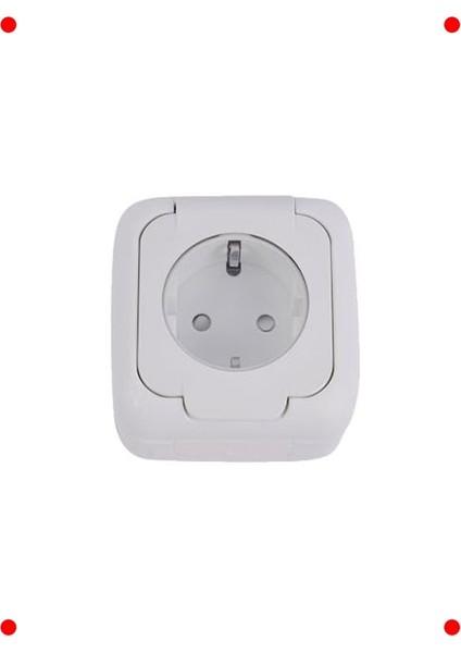 Şeffaf Kapaklı Topraklı Priz - Çabuk Bağlantı