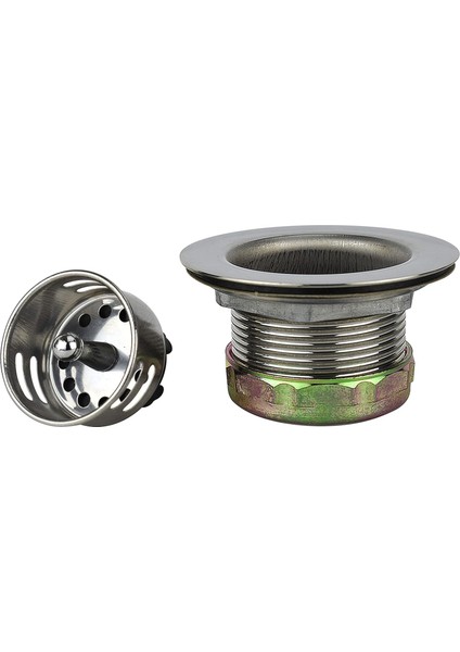 Pak Keeney 878PC Paslanmaz Çelik Junior Duo Sepetli Lavabo Süzgeci, 5 cm Veya 5-1/2 Inç Açıklıklara Uyar, Parlak Krom