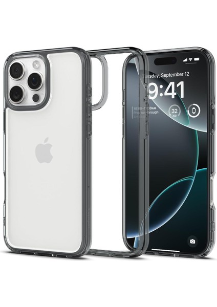 16 Pro ile Uyumlu Ince Kılıf Ultra Hybrid Sararma Karşıtı Duraclear Hava Kanalı Teknolojisi Askeri Sınıf Koruma Space Crystal Şeffaf Kapak - ACS08123