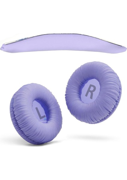Jbl Ile Uyumlu Kulaklık Pedi Kafa Bandı ve 2 Adet Yumuşak Kulaklık Süngeri Jbl 450BT 460BT 500BT 510BT 520BT 600 T250 JR300 ile Uyumludur (Lila)