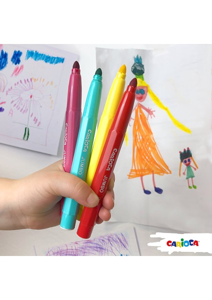 Jumbo Yıkanabilir Keçeli Kalem 6'lı modelleri