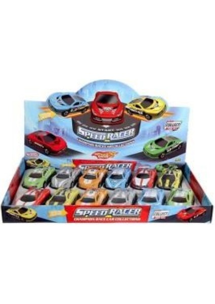 12 Li Çek Bırak Set Mini Ferrari Arabalar