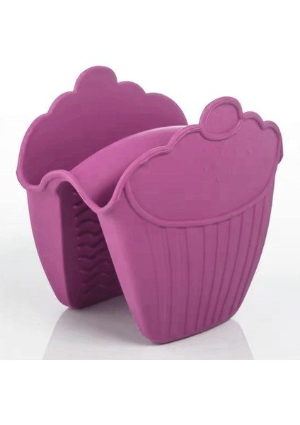 Silikon Fırın Eldiveni, Farklı Renk Seçenekleriyle, 2 Adet (Pembe2)