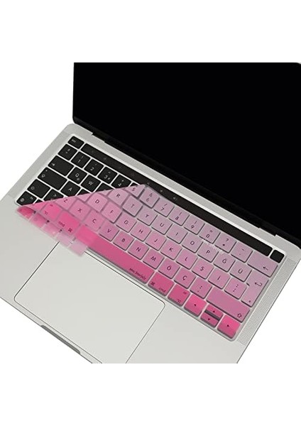 Pro ile Uyumlu Klavye A1706 1989 2159 A1707 1990 Türkçe Gradient Pembe modelleri