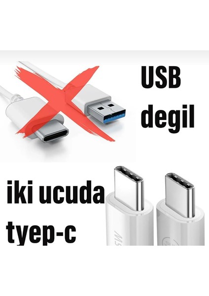 C To Type C Şarj Kablosu 30W 2 Metre Uzun Pd Çift Taraflı USB C Hızlı Şarj ve Kablosu Beyaz fiyatları