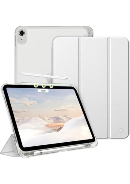 iPad Air 11INÇ M2/m3 2025-2024 ile Uyumlu Kılıf Flip Cover Kalem Bölmeli Pc Gri modelleri