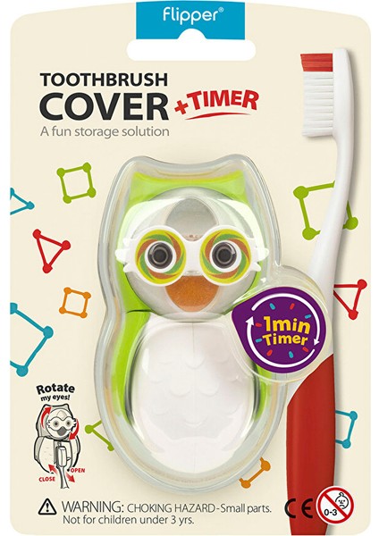 Baykuş Figürlü Kum Saatli Fırça Saklama Kabı - Asortili 1 Adet