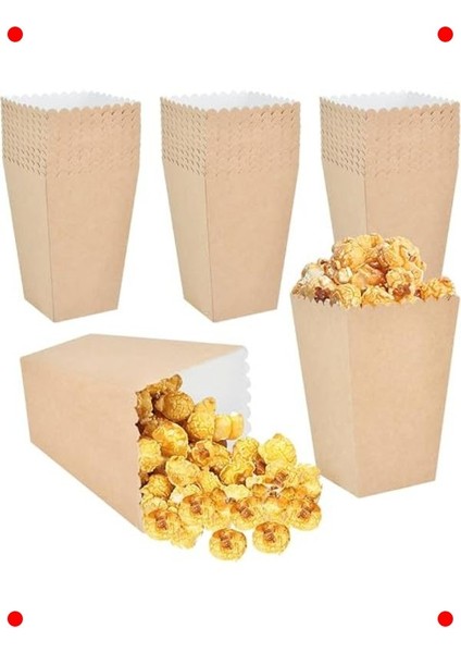 Parti ve Film Gecesi Için Popcorn Kutuları (8 Adet)