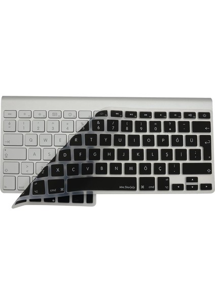 Klavye Kılıfı Keyboard-1 A1314 A1242 Model ile Uyumlu Türkçe Q Baskı Silikon Kılıf Siyah