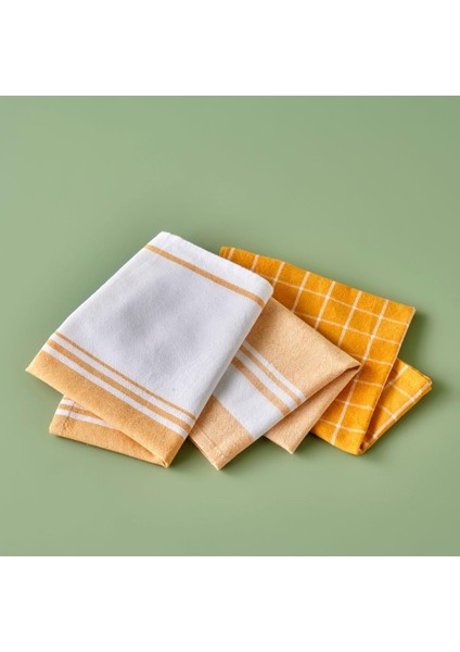 Juno Kurulama Bezi 3&apos;lü Hardal (45X65 Cm)