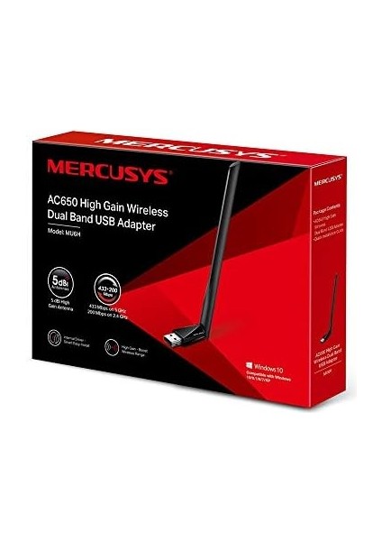 MU6H, AC650 Yüksek Kazançlı Kablosuz Çift USB modelleri