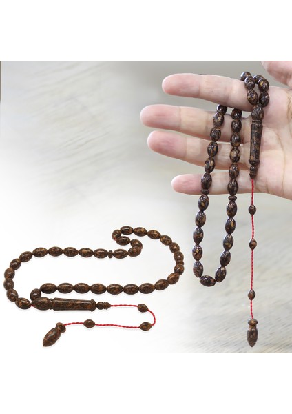 Sistemli Arpa Kesim Kahverengi Kokulu Tarçın Ağacı Tesbih fiyatları