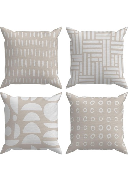 Geometric 4&apos;lü Kırlent Kılıfı DS36