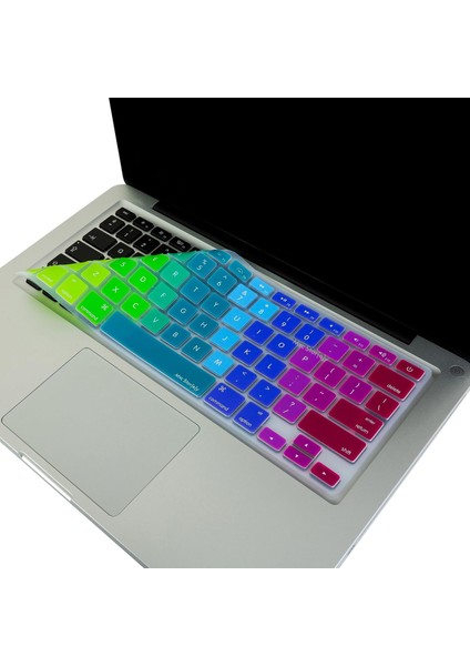 Klavye Koruyucu Silikon Ince Klavye Kaplama Film Air Pro Eski USB Li Model 2008-2017 Uyumlu Us-Abd Ingilizce Dizilim Renkli Baskı Pembe Yeşil