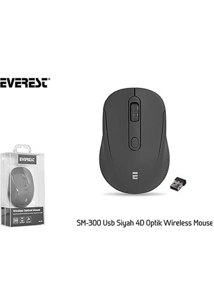 SM-300 USB Siyah 4d Optik Süper Sessiz Alkalin Pil Kablosuz Mouse fiyatları