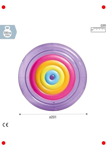 Büyük Nazar Boncuğu Şişme Ada Yatak 201 cm indirimleri