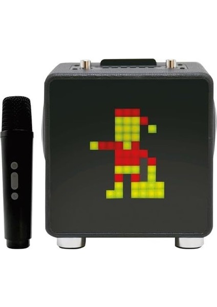 15W 11X11 Piksel LED Ekranlı Karaoke Hoparlör Siyah BTS-270