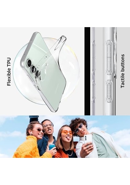 Galaxy S23 Fe ile Uyumlu Kılıf Crystal 4 Tarafı Tam Koruma Crystal Clear - ACS06369 fiyatları
