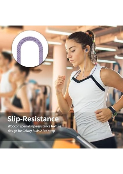 Galaxy Buds2 ile Uyumlu/galaxy Buds2 Pro ile Uyumlu Yumuşak Güçlü Silikon Özel Kaymaz Tasarım Spor Kaybolmaya Karşı Kulaklık Aksesuarları Boyun Ipi Kırmızı modelleri