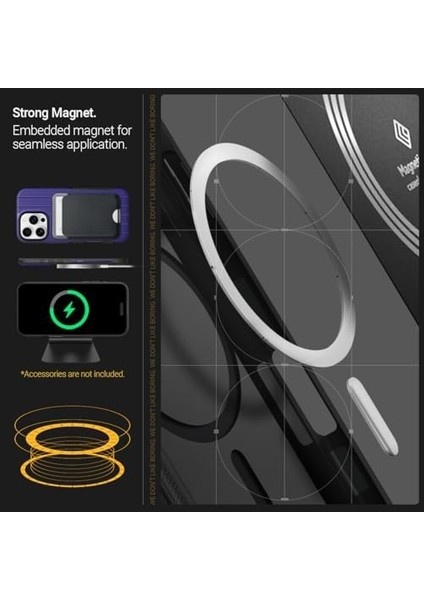 16 Pro Max Magsafe Kılıf Dual Grip Mag Hava Kanalı Teknolojisi™ Askeri Sınıf Koruma Braided Blue Dokulu Yüzey Kapak - ACS08050 modelleri