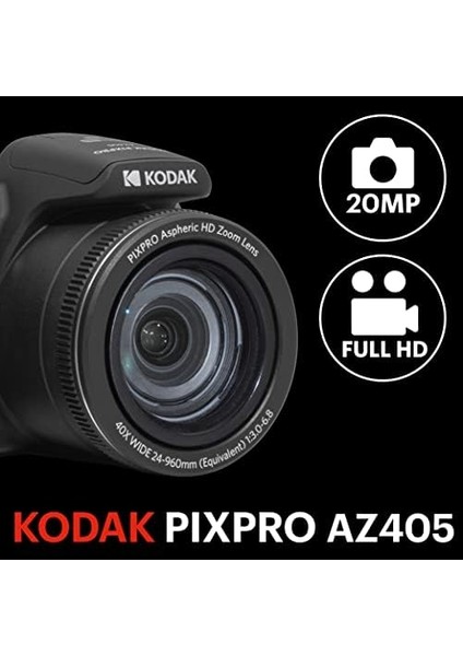 Zoom AZ405/40X Yakınlaştırma Fotoğraf Makinesi-Siyah fiyatları