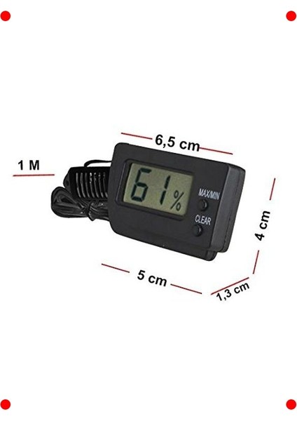 Dijital Nem Ölçer ve Higrometre - Min/max Prob Dahil fırsatları