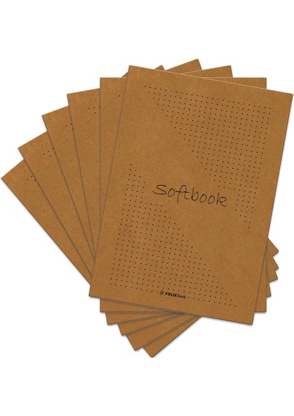 Noktalı Defter 13,5X23 cm Kapak 50 Yaprak 6&apos;lı Paket Softbook