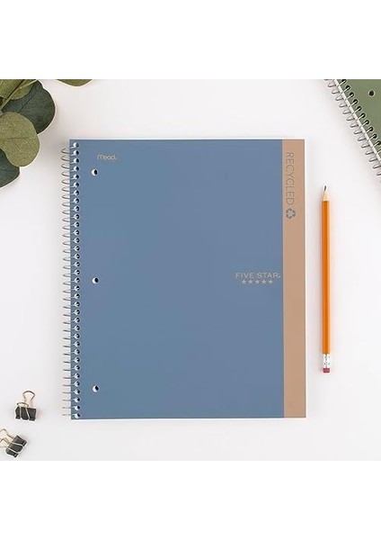 Star Spiral Defterler + Çalışma Uygulaması, Geri Dönüştürülmüş Kapak, 4&apos;lü Paket, 1 Konu, Kolej Çizgili Kağıt, 8-1/2 "x 11", Dizüstü Bilgisayar Başına 100 Sayfa, Zion Clay, Olimpik Yeşil, Buzul fiyatları