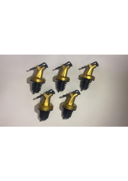 Kapaklı Şişe Ucu, Servis Aparatı, Damlalık, Yağdanlık Tıpa, Tapa, Dökme Ağızlık, (5 Adet)