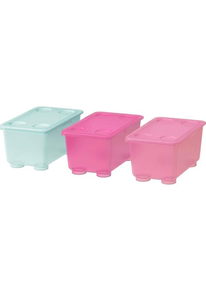 Glıs Kapaklı Kutu, Pembe/turkuaz 17X10 cm