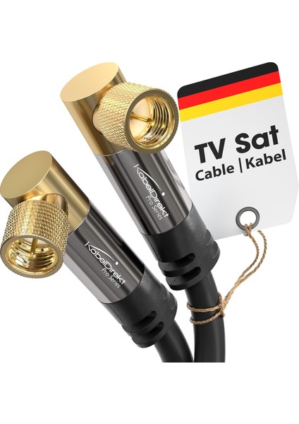 – Sat/ Kabluso, Koaksiyel Kablolar – 90° Açılı – 2m – 4K Tv Uydu Kablosu, F Konnektör – 0,5-30M Arasında Mevcut (Radyo/tv, Dvb-T, Dvb-C, Dvb-S/dvb-S2, Internet, Siyah)