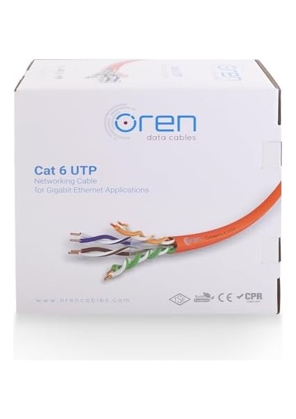 Kablo 305M Cat6 Utp Ethernet Ağ Kablosu Lszh 23 Awg (Turuncu) modelleri