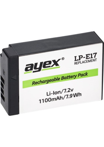 Ayex LP-E17 Li-Ion Kamera Bataryası - Örneğin Eos Rp 800D 760D 750D 200D 77D M6 Için - Güçlü, Güvenilir ve Uzun Ömürlü