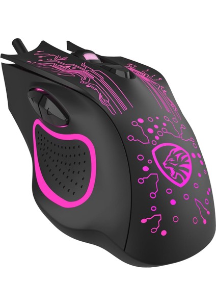 X8 Profesyonel Oyuncu Mouse, 6 Tuşlu, Rgb Aydınlatmalı, 3600 Dpı, Siyah, 1.5m Örgülü Kablo