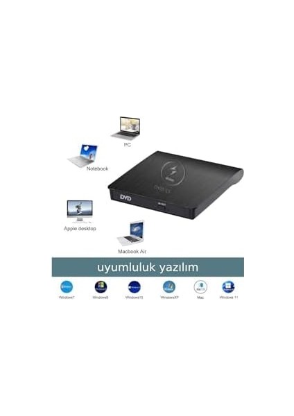 Harici DVD Rw External Taşınabilir Ultra Ince USB 3.0 CD DVD Yazıcı Okuyucu fiyatları