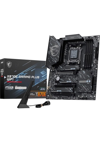 Msı X870E Gamıng Plus Wıfı Am5 Ddr5 8200MHZ(OC) 3x M.2 USB 40GBPS HDMI Dp 5g Lan Wıfı 7 Rgb Atx