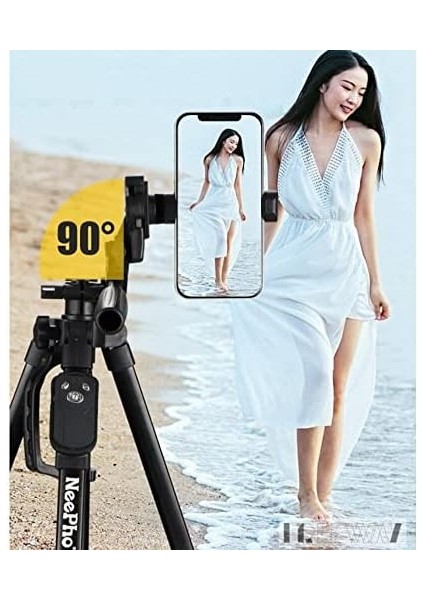 Kumandalı Şarjlı Kalın Sağlam Aliminyum Kalın Gövdeli Profesyonel Telefon Tutucu Çantalı 150 cm Neepho F8830 modelleri