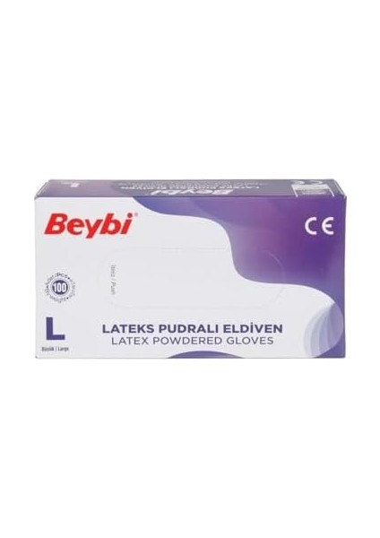 Lateks Pudralı Eldiven Large 100&APOS;LÜ fiyatları