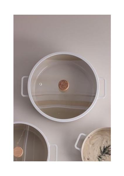 Fika Cam Kapaklı Döküm Sığ Tencere 30 cm D-NEOF230L fiyatları