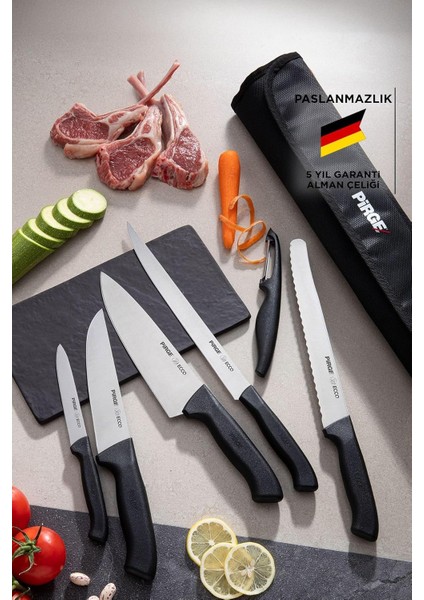 35194 Ecco Şef Çantalı Bıçak Seti 6 Parça,