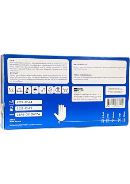 Nitril Iş Güvenliği Eldiveni Mavi fiyatları