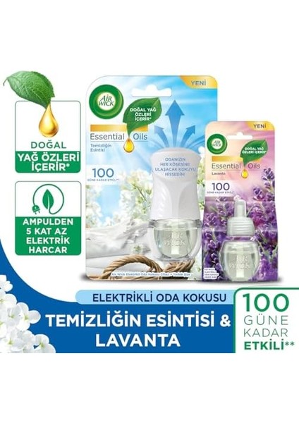 Wick Le Elektrikli Oda Kokusu Temizliğin Kit (Cihaz + Yedek Şişe) + Lavanta Yedek Şişe modelleri