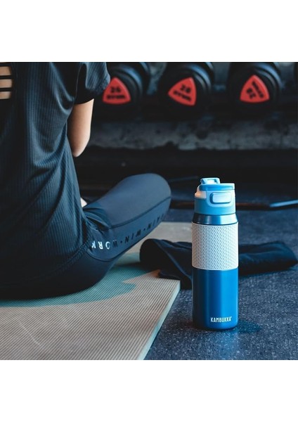 Elton Insulated Içecek Şişesi – 750 ml – Gök Mavisi – 3&apos;ü 1 Arada Kapak – ® Teknolojisi modelleri