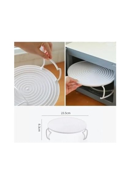 Katlanabilir Buzdolabı ve Mikrodalga Rafı Ayaklı Dayanıklı Düzenleyici Raf Beyaz modelleri