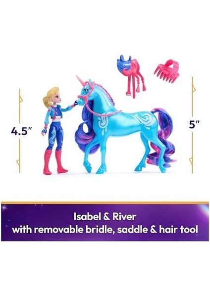 Academy, Isabel & River Seti, 2 Sürüş Aksesuarı ve Saç Şekillendirme Aleti, Bebekler ve Tek Boynuzlu At Oyuncakları 4 Yaş ve Üzeri Kızlar Için modelleri