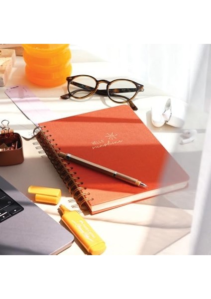 A5 Spiralli Sert Kapak Çizgili Tarihsiz Not Defteri fiyatları